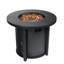 Foyer au propane 30 pouces avec pierres, 40000Btu, table en acier 40000Btu, 30 pouces, cadre en acier inoxydable-679525489-679525490