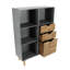Commode décorative 3 tiroirs à tablette de rangement Muzammil