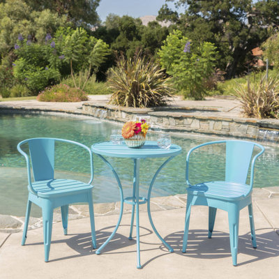 Ensemble de 3 pièces en métal pour terrasse de jardin Colmar