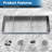 13 In. W X 31 In. H X 4 In. D Bathroom Shower Niche Double Shelf Niche Over Mount Installation-588679047