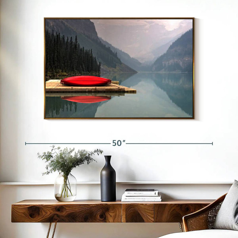 Mountain Lake Kayak, Cadre flottant doré, 40 po x 27 po