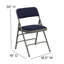 Curved Triple Braced & Double Hinged Upholstered Metal Folding Chair-812580639