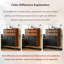 Armoire d'appoint 48,82 "Mid-Century, meuble télé avec tiroirs, armoire à porte arquée rétro pour rangement