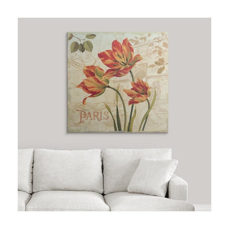 « ii » par lisa audit, impression European Flowers, H 35 po x l 35 po x P 1,5 po, Toile