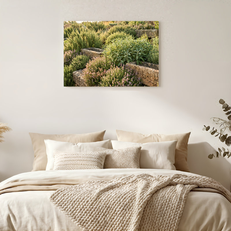 Art mural sur toile Gallery Wrap pour le salon, la chambre à coucher, le bureau ou le vestibule - Décoration murale décorative avec herbes du jardin
