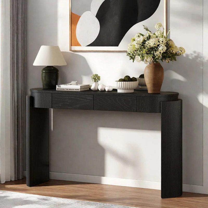Console American Country, Black, H 32,7 po x l 47,2 po x P 13,8 po