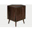 Table d'appoint, bout, table d'appoint, petit, rangement, lampe, stratifié noyer, moderne