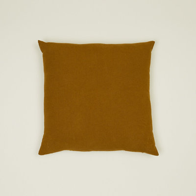 Simple Embroidered Linen Throw Pillow