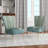 Upholstered Floral Side Chair - Modern floral Accent Chair-90392356