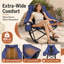  Chaise de camping pliante surdimensionnée, chaise berçante d'extérieur rembourrée pour le patio-50551078
