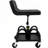 Rolling Garage Stool, 300LBS Capacity, Adjustable Height from 15.7 in to 20.5 in, Mechanic Seat with 360-degree Swivel Wheels and Tool Tray, for Workshop, Auto Repair Shop, Black
