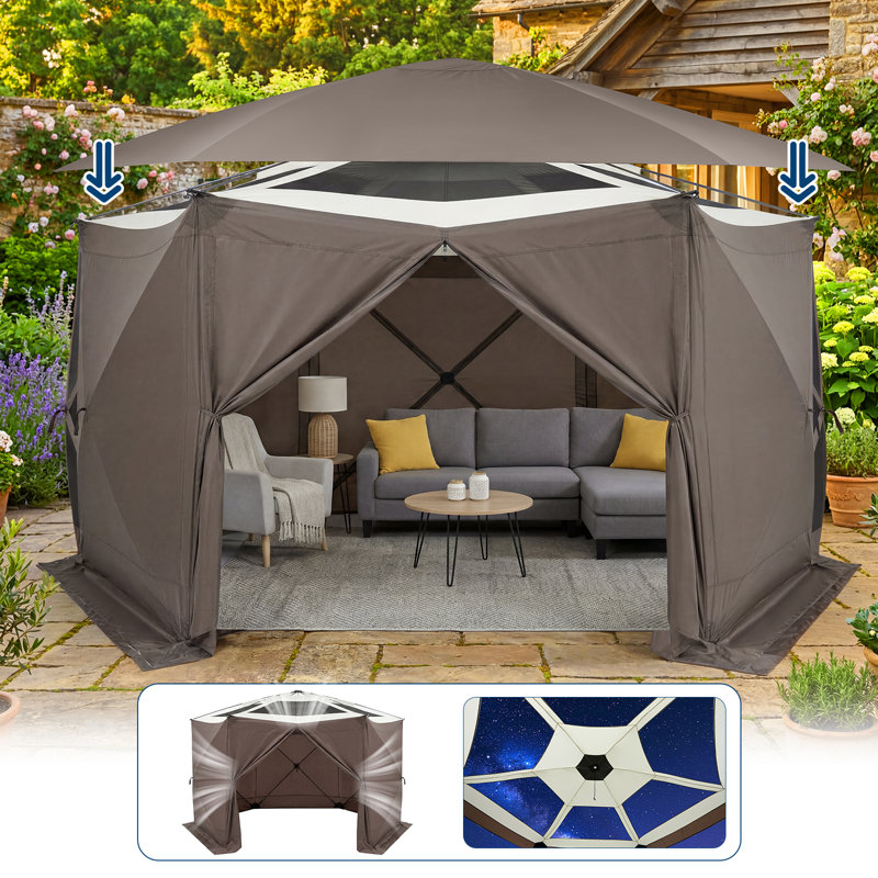 Tente pour abri de jardin Garxe 13 x 13 pi Garvee