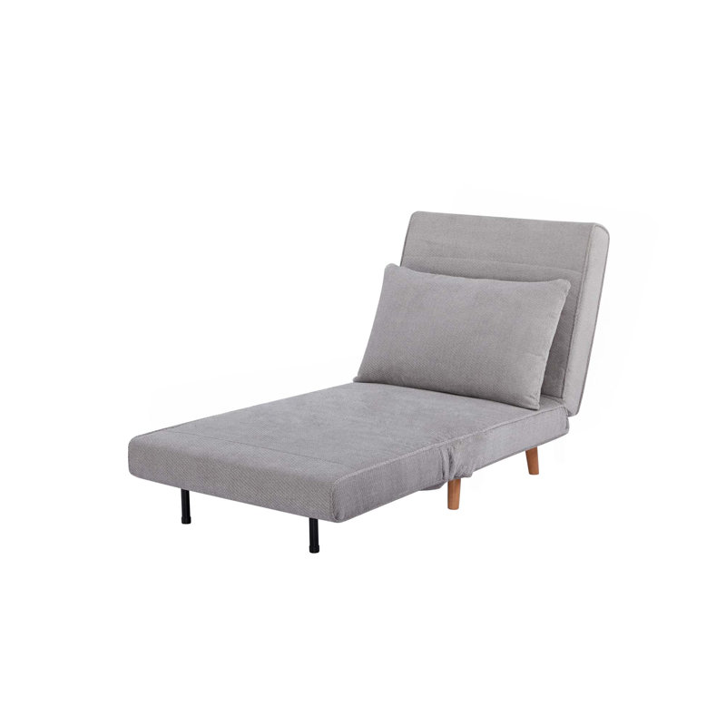 Canapé-lit - Fauteuil-lit d'appoint sans accoudoirs 3 en 1, Gris clair