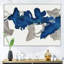 Tyrou gouache saphir sur gris VI - reproduction d'art sur toile-51146393-51146400-119462286