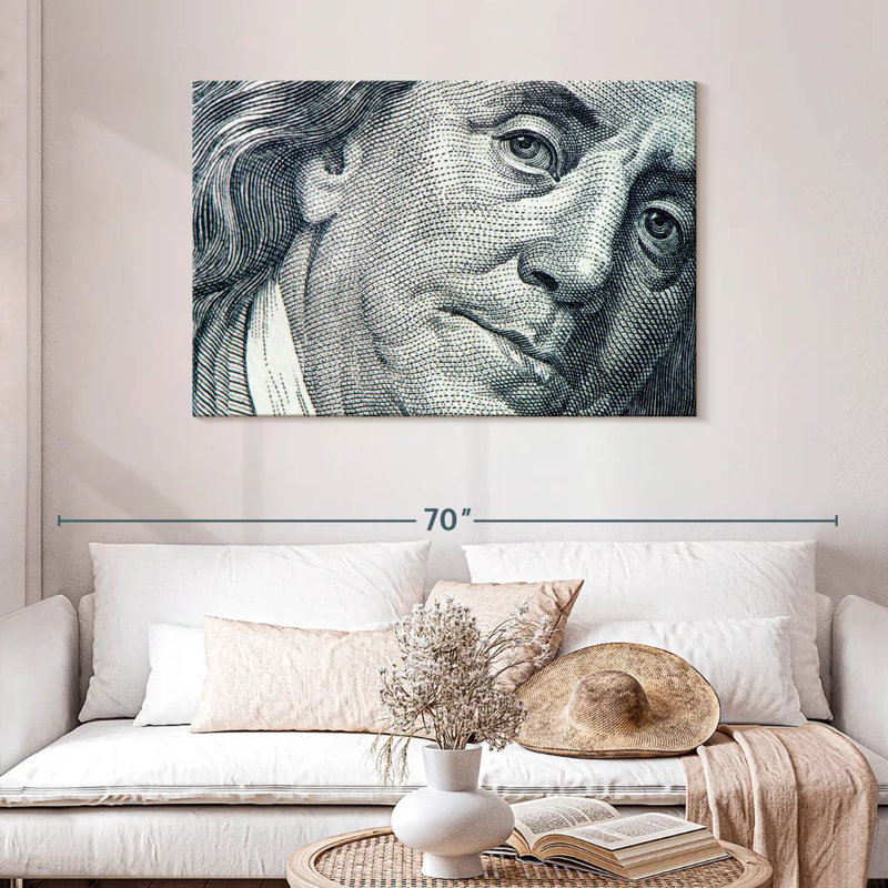 Leisha Benjamin Franklin Face, 30" H x 45" W
