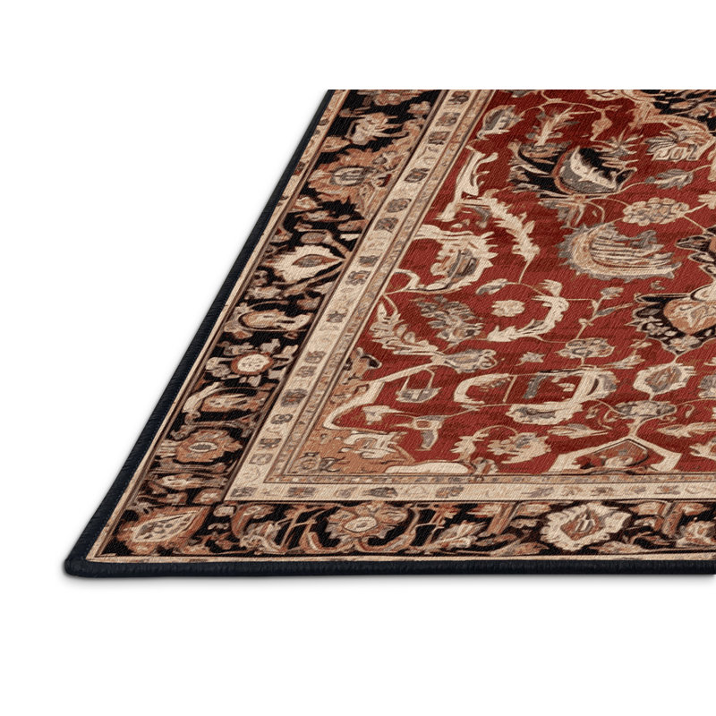 Machine Washable Persian Brown Area Rug, Runner 2' x 5'