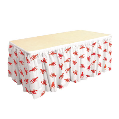 Beistle - 29 po x 14 pi - Blanc avec rouge - Plinthe de langouste - 6 pièces
