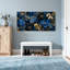 Plantes et fleurs, impression florale à motif floral bleu doré-225066867