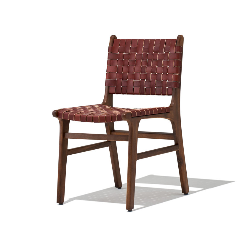Fauteuil Marlow en cuir tressé