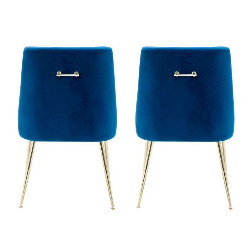 Fauteuil en velours l 21,5 po Koblas, Velours bleu royal