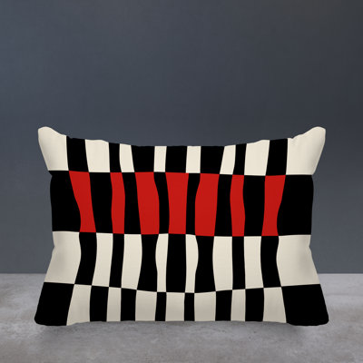 Bianca Abstract Outdoor Reversible Throw Pillow