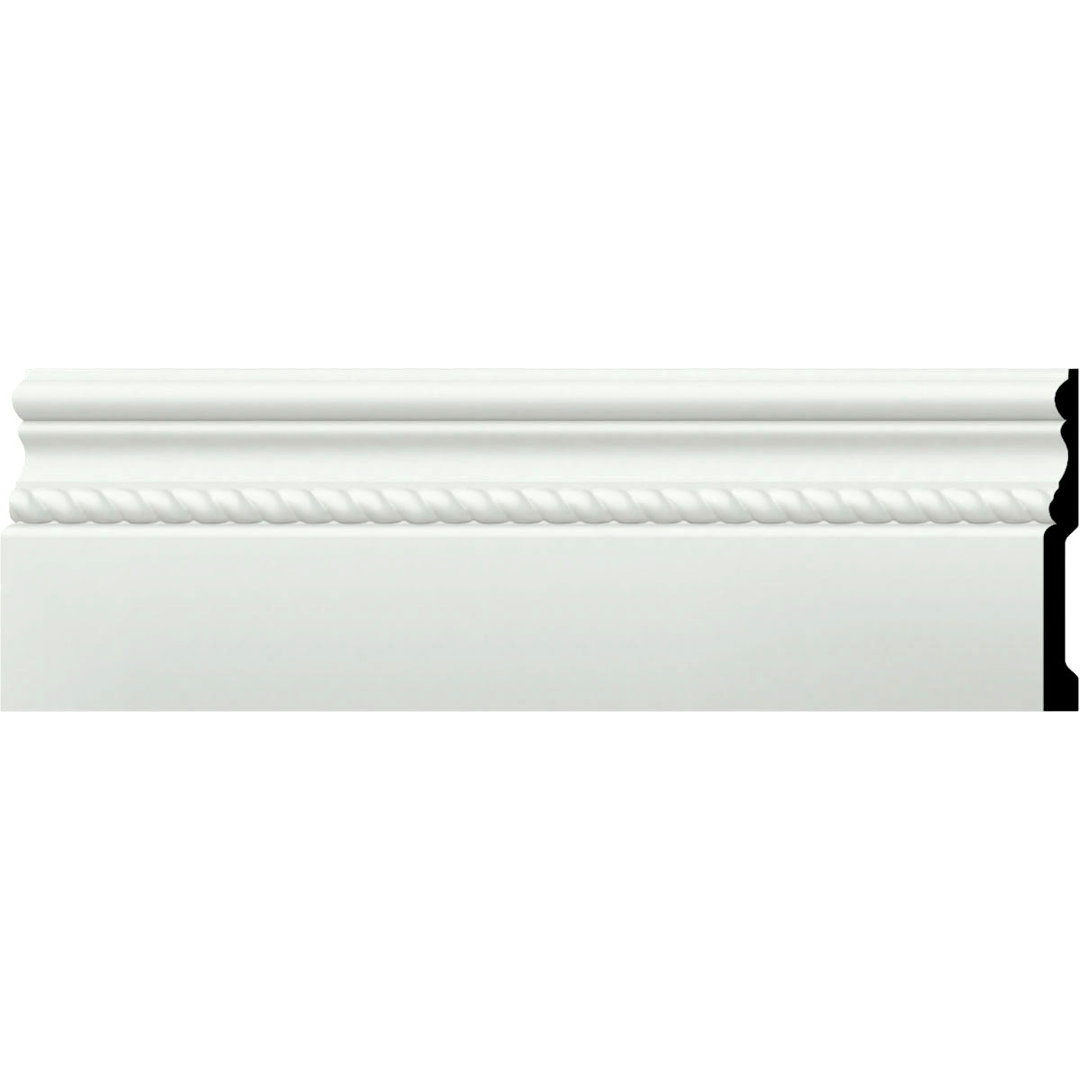 6"H x 5/8"P x 94 1/2"L Oslo Rope Baseboard Moulding Ekena Millwork