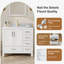 Meuble-lavabo simple 36 po avec plateau en granite blanc Riverford