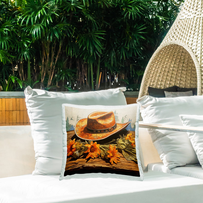 Floral Outdoor Throw Pillow