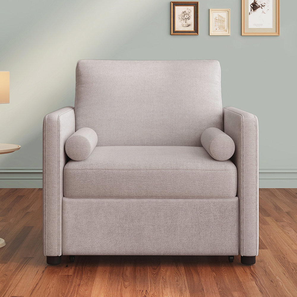 Ebern Designs 3 in 1 Convertible Sleeper Chair with Adjustable Backrest ...