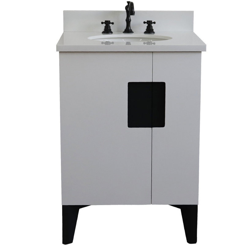 Ensemble de meuble-lavabo simple 25 po Petaluma, Blanc