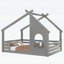 Lit House House avec fenêtre et petite tablette, aucun sommier nécessaire-357544229-357544232