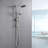 Brushed Nickel Shower With 6 Inch Rain Head And Handheld, Creating A Spa-Like Experience 2.5 Gpm Flow Rate, Handheld For Enhanced-127676663