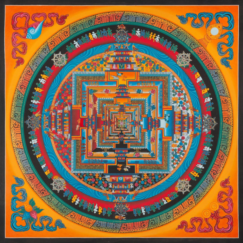 Medium Kalachakra Mandala (Brocadeless Thangka)