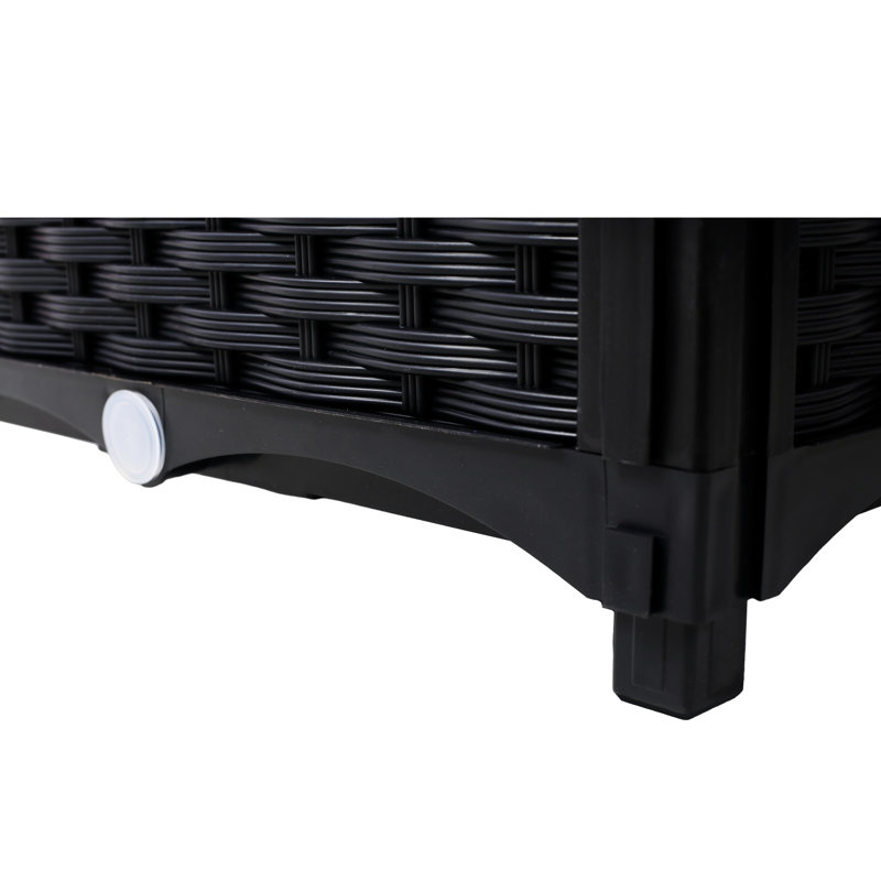 47.2"X15.7"X27.7" Polypropylene Raised Beds: Black, With Drainage System For Vegetables, Flowers, Herbs, Effortless Assembly Outdoor Gardens 27.7" High Black 47.2"X15.7" Veggies, And Planters
