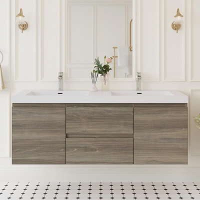 Ensemble de meuble-lavabo mural 60 po