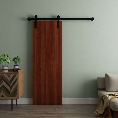 Porte de grange moderne - ESSENTIEL 8001 - Ensemble de quincaillerie lourde pour rail de 8 pi - Portes intérieures à panneau solide