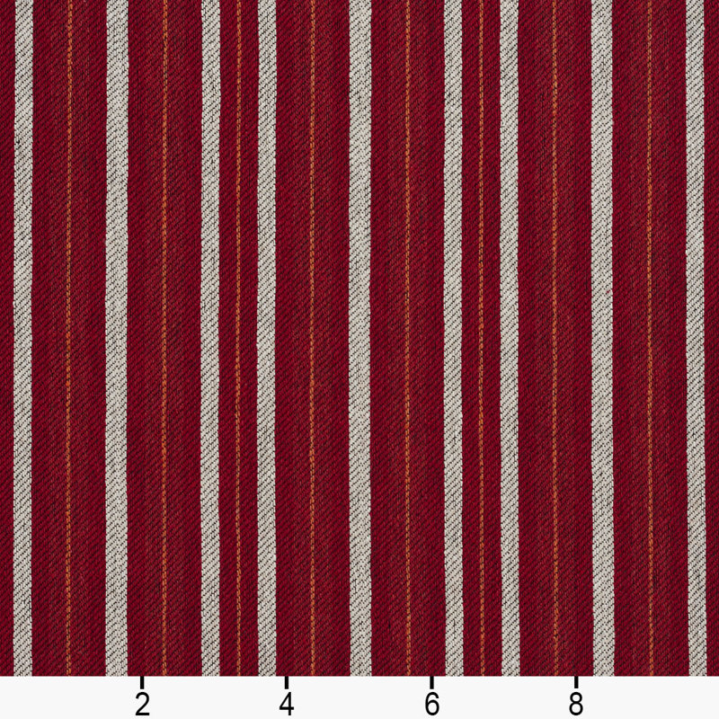 Tissu texturé rayé, Rouge 2