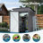 Gray Metal Outdoor Storage, 5x3 Ft, Bike And Tool Deformation, Lockable, Shed, Temporary Room, Pet House, Fading, Lockable Door Design