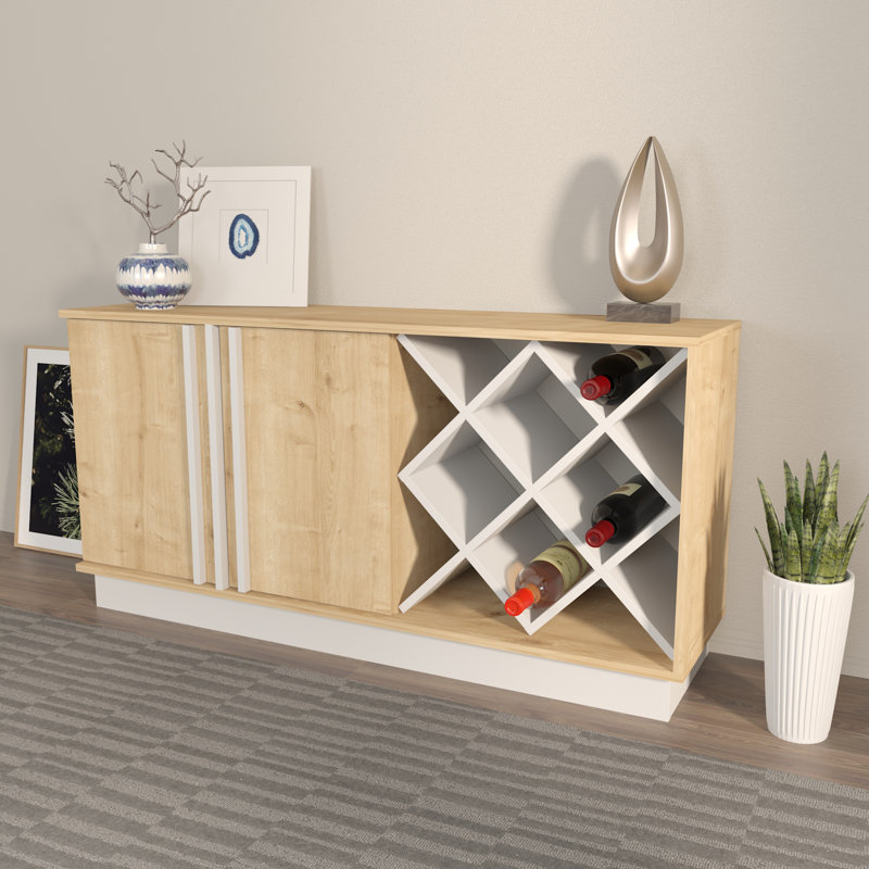 Ivonn 148cm W Sideboard, Brown/White