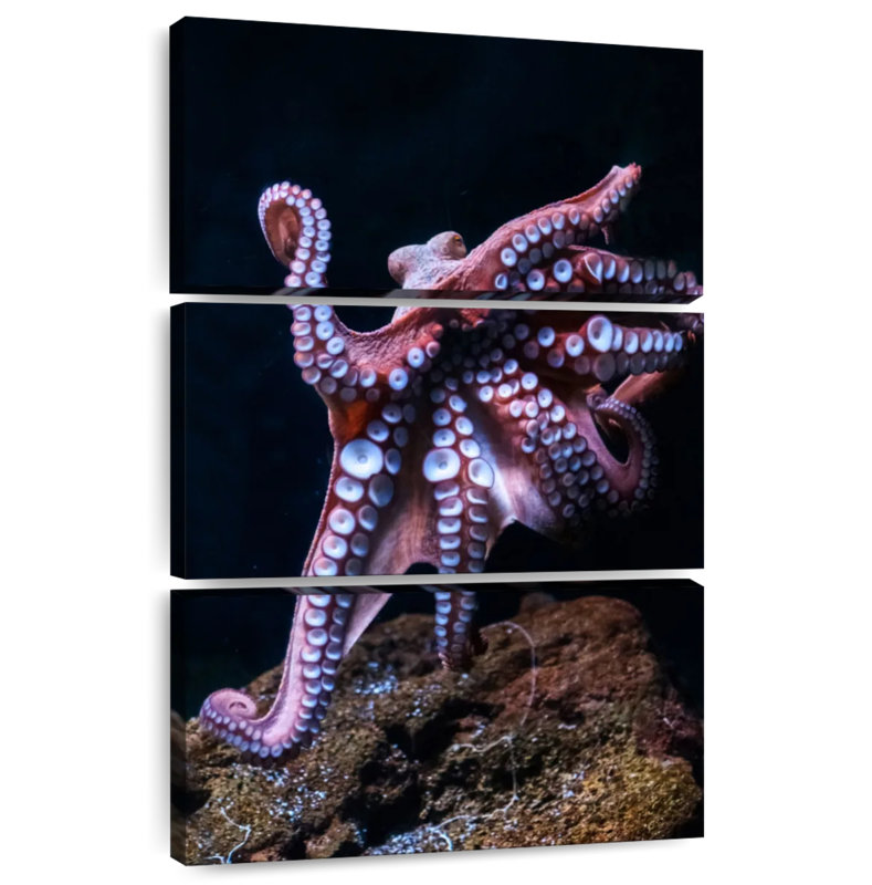 Brampt Dancing Purple Octopus, 65" H x 42" W