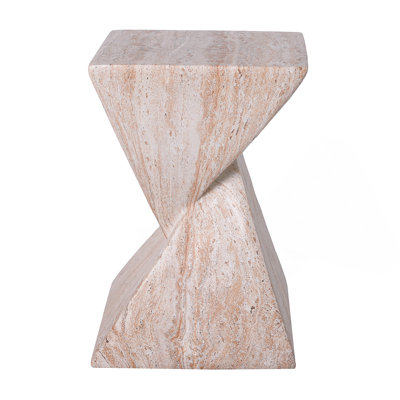 18.5"H Modern Outdoor Concrete Side Table