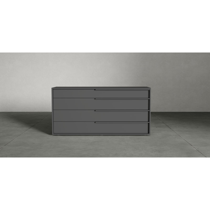 Jane 4 Drawer Dresser, Dark Gull Gray