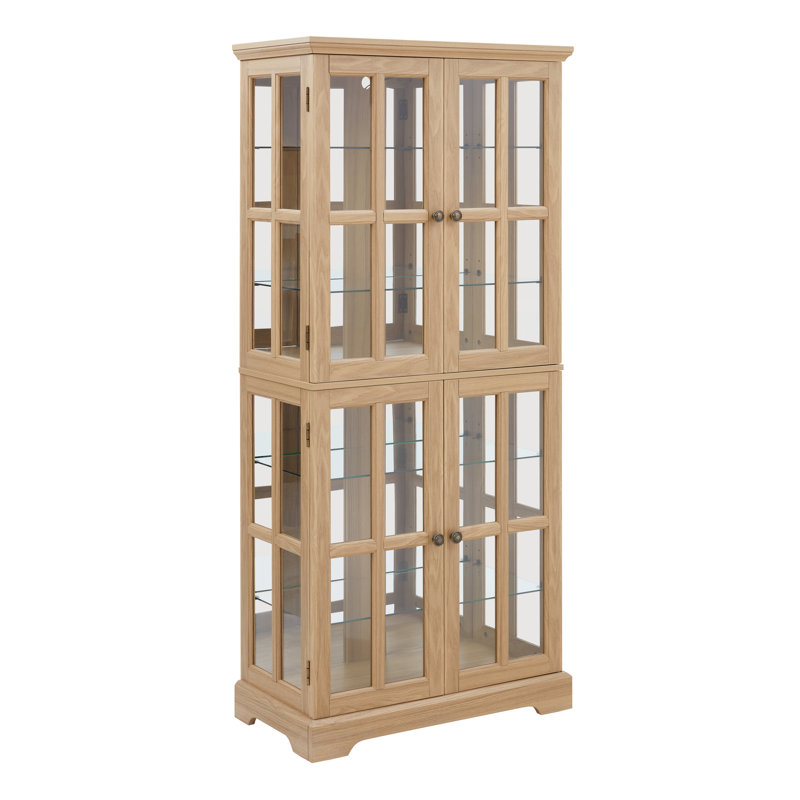 Antique Style Display Case With Adjustable Shelves And Storage Solution Charming Shelf Interior Enhancement Feature