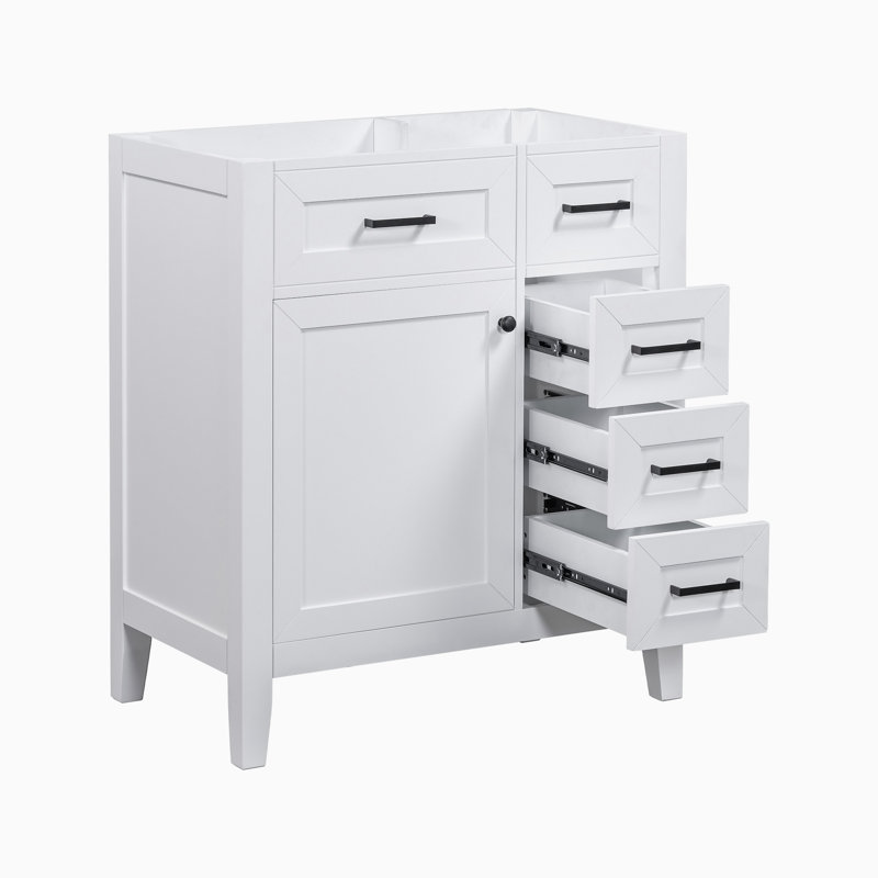 Base de meuble-lavabo simple 29,52 po seulement, Blanc