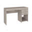 Bureau d'ordinateur compact à deux tiroirs avec tablette inférieure Ibare, gris clair, parfait pour les petits espaces et les bureaux à domicile