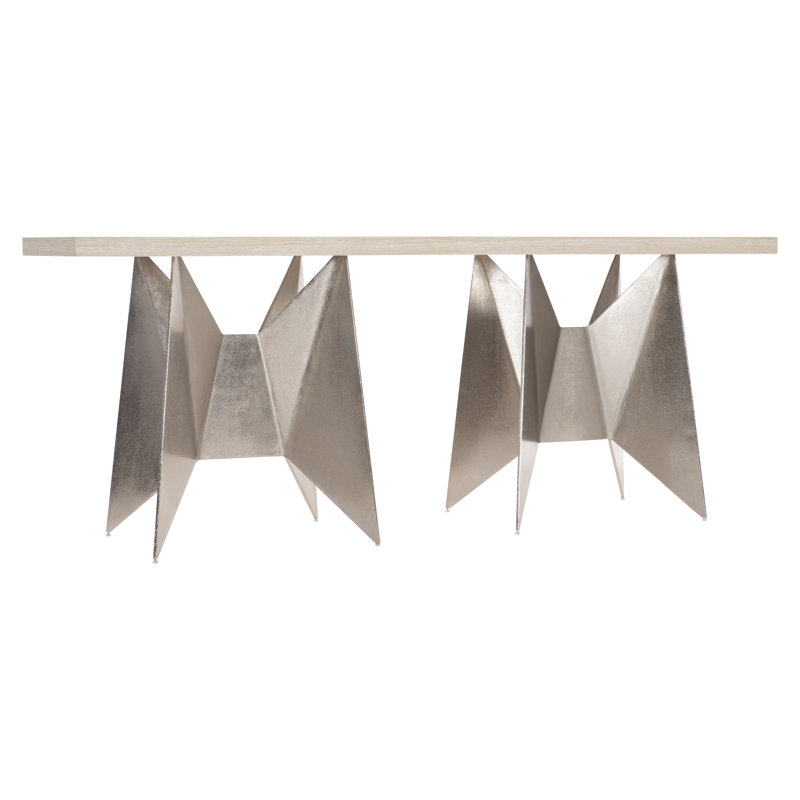 Solaria Transitional Beige 72'' Wood and Metal Console Table