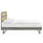 Modway Sidney Cane and Wood Platform Bed with Angular Legs-1333490574-1333490572