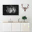 Lion With Piercing Eyes - Wrapped Canvas Print-56648444