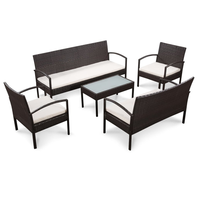 Table de salle à manger rectangulaire de 29,5 po pour 4 personnes, Brun, Blanc