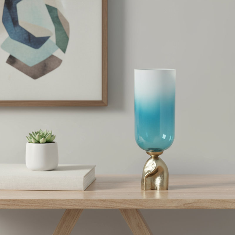 Vase de table en aluminium 18 po